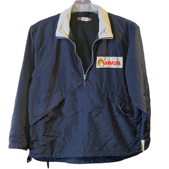 JNCO Other - JNCO JEANS Flamehead Vintage Windbreaker 1/4 Zip Pullover Anorak Jacket Size XL